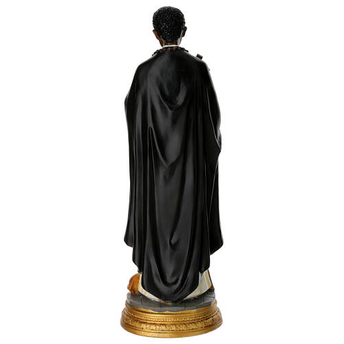 Saint Martin de Porres painted resin statue 30 cm 6