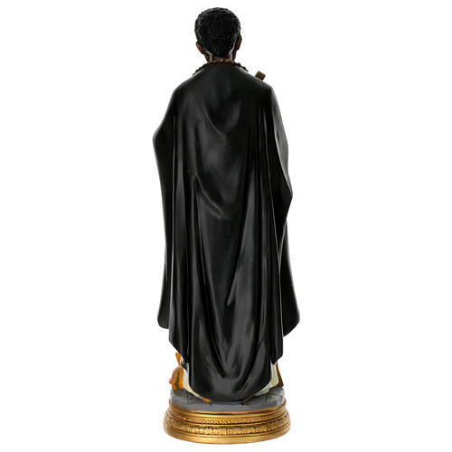 San Martino de Porres resina dipinta a mano 40 cm 6