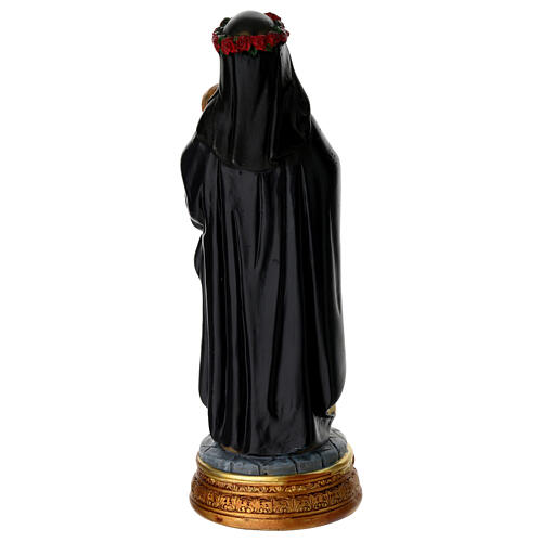 Saint Rose of Lima, painted resin, 5 in 4