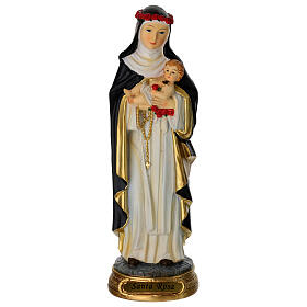 Saint Rose of Lima painted resin statue 20 cm