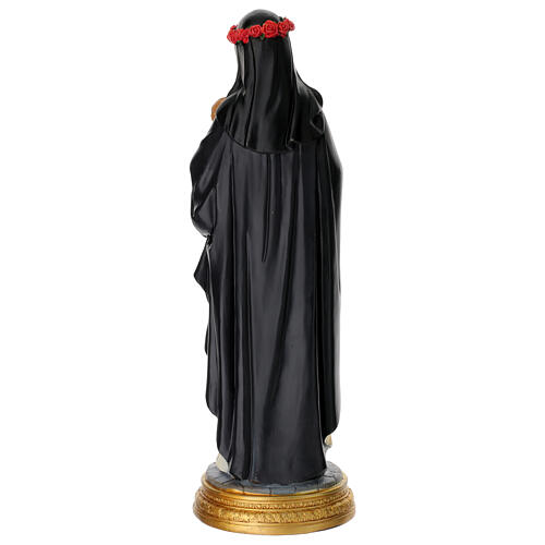 Heilige Rosa von Lima – bemalte Resin-Statue, 30 cm 5