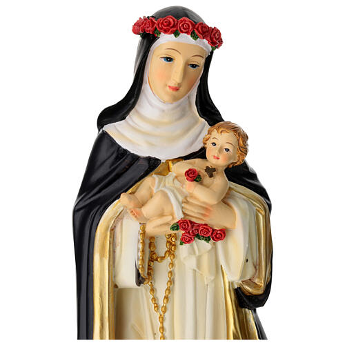 St. Rose of Lima, 12 in, painted resin 2