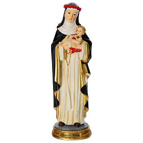 Santa Rosa de Lima pintada à mão 40 cm resina