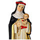 Saint Rose of Lima hand painted 40 cm resin s2