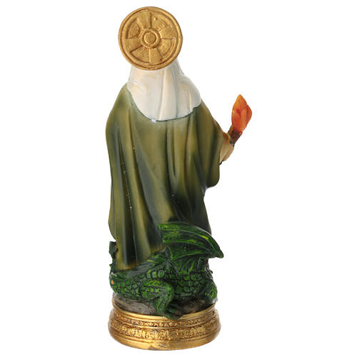 Statue Sainte Marthe 12 cm résine peinte 4