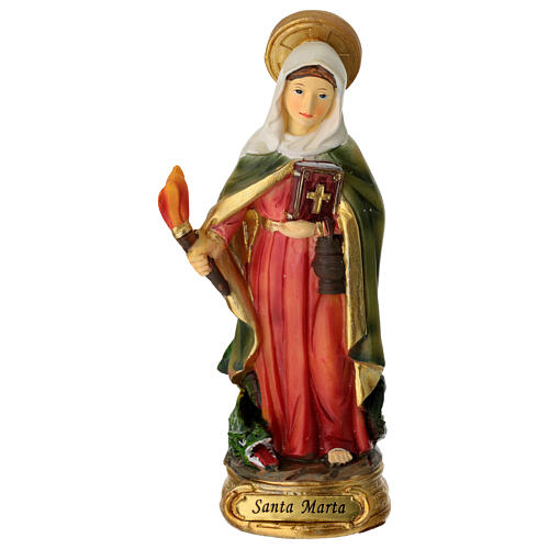 Statua Santa Marta 12 cm resina dipinta 1
