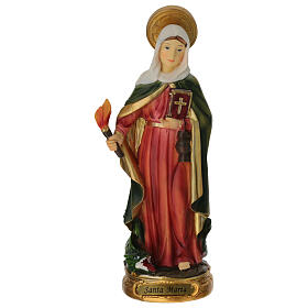 Statue of Saint Martha, painted resin, 8 in