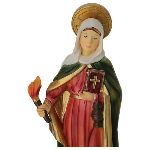 Statue of Saint Martha, painted resin, 8 in 2