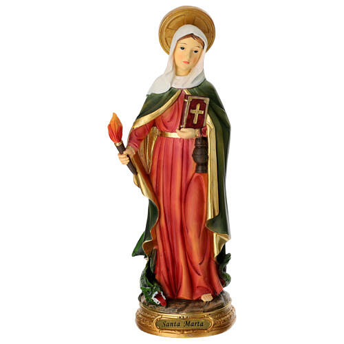 Statua Santa Marta di Betania resina dipinta 30 cm 1