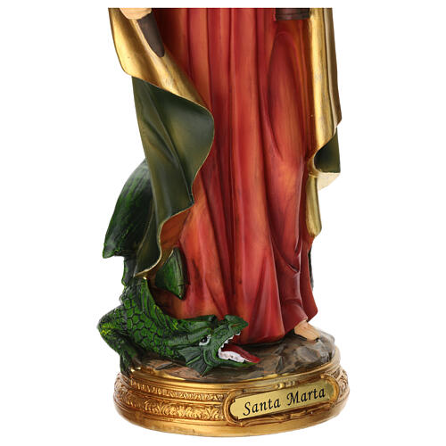 Saint Martha of Bethany, hand-painted resin statue, 16 in 4