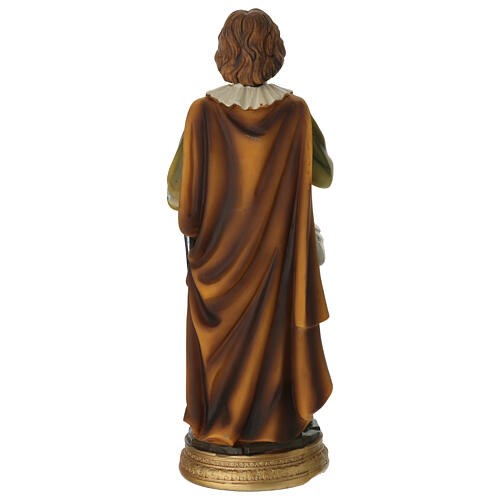 Statua Sant'Isidoro agricoltore resina dipinta 20 cm 4