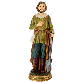 Sant'Isidoro agricoltore statua resina 40 cm dipinta a mano