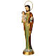 Heiliger Josef mit Kind und Lilie – stilisierte Resin-Statue, 30 cm s2