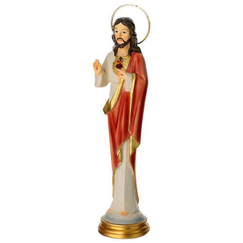 Figura Sagrado Coração de Jesus estilizada 30 cm resina 2