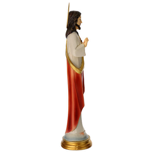 Figura Sagrado Coração de Jesus estilizada 30 cm resina 4