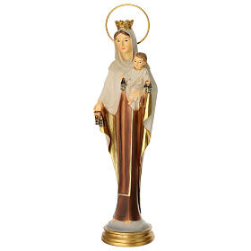 Notre-Dame du Mont Carmel statue stylisée 30 cm résine peinte