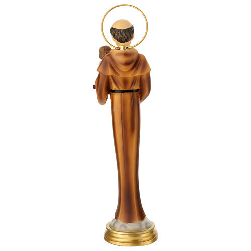 Sant'Antonio e Bambino statua resina stilizzata 30 cm dipinta 5