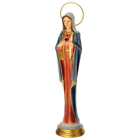 Immaculate Heart of Mary, stylised statue of painted resin, 12 in