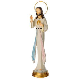 Gesù Misericordioso statua resina dipinta 30 cm stilizzato