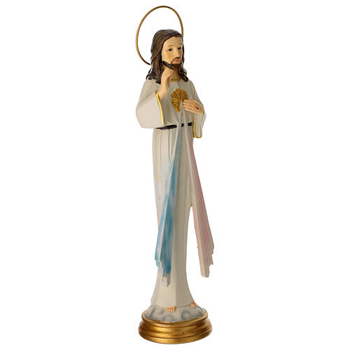 Gesù Misericordioso statua resina dipinta 30 cm stilizzato 3