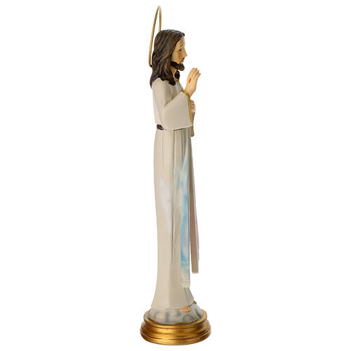 Gesù Misericordioso statua resina dipinta 30 cm stilizzato 4