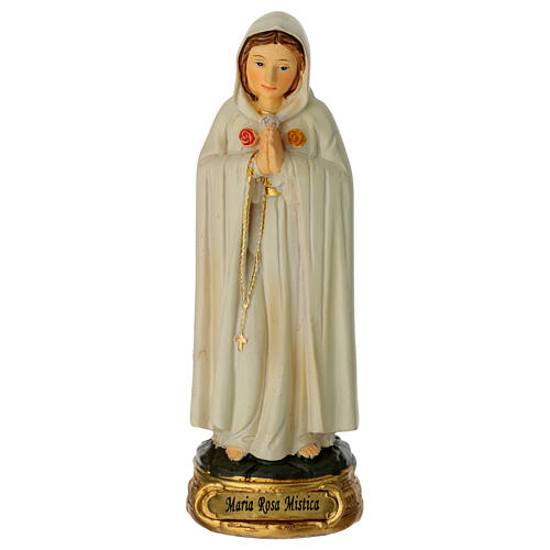 Maria Rosa Mystica – bemalte Resin-Statue, 12 cm 1