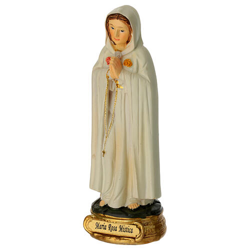 Estatua María Rosa Mística 12 cm resina pintada 2