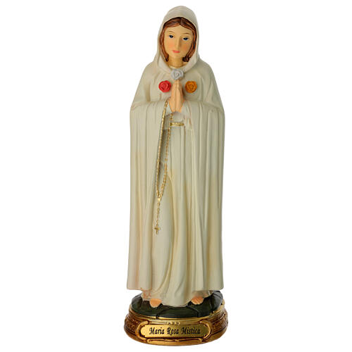 Maria Rosa Mística figura 20 cm resina pintada 1