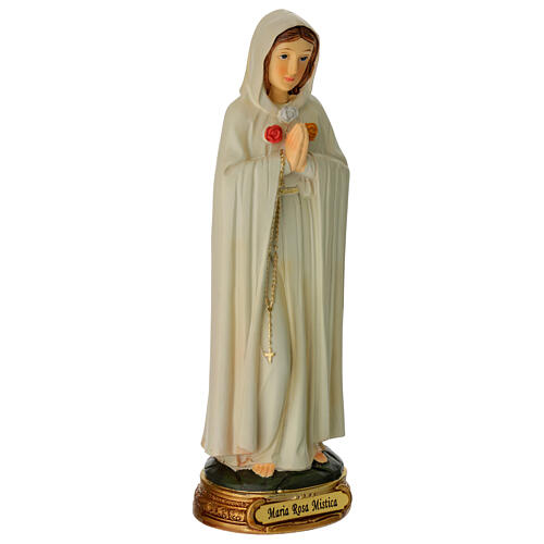 Maria Rosa Mística figura 20 cm resina pintada 2