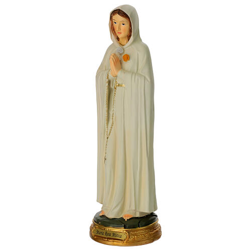 Statue of Our Lady, Rosa Mystica, painted resin, 12 in 2