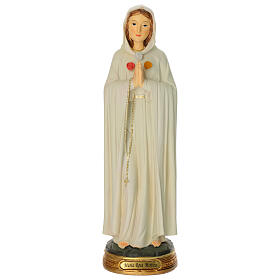 Maria Rosa Mística 40 cm figura resina pintada à mão