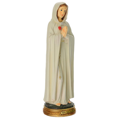 Maria Rosa Mística 40 cm figura resina pintada à mão 3