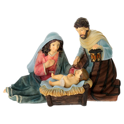 Natività sdraiata presepe 20 cm resina 15x10x10 cm 1