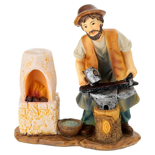 Set 3 mestieri presepe 10 cm resina dipinta 4