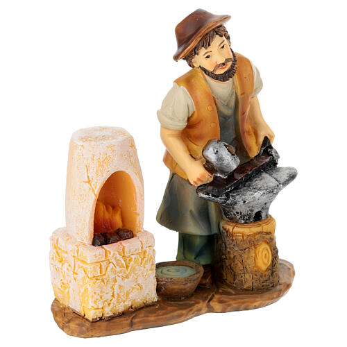 Set 3 mestieri presepe 10 cm resina dipinta 7