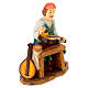 Set 3 mestieri presepe 10 cm resina dipinta s6