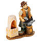 Set 3 mestieri presepe 10 cm resina dipinta s7