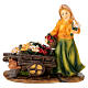 Set 3 contadine presepe 10 cm resina dipinta s3