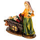 Set 3 contadine presepe 10 cm resina dipinta s6
