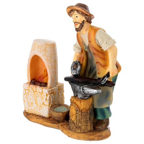 Set tre mestieri maschili resina presepe 12 cm 5