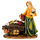 Set 3 pastorelle mestieri presepe 12 cm resina dipinta s2