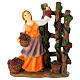 Set 3 pastorelle mestieri presepe 12 cm resina dipinta s3