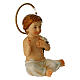 Baby Jesus figurine sitting dressed 5.5 cm painted resin s3