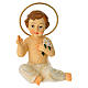 Infant Jesus with halo, sitting, painted resin, 3.3 in s1