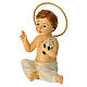 Infant Jesus with halo, sitting, painted resin, 3.3 in s2