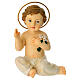 Statua Gesù Bambino h reale 12 cm seduto aureola s1