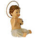 Statue of sitting Infant Jesus, painted resin, h 6 in s3