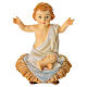 Infant Jesus sitting in the manger, h 3 in, resin s1