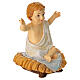 Sitting Infant Jesus with manger, resin statue, h 4 in s2