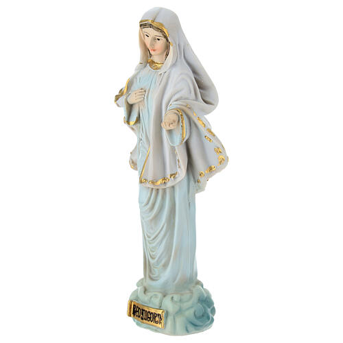 Nossa Senhora de Medjugorje 12 cm resina 2